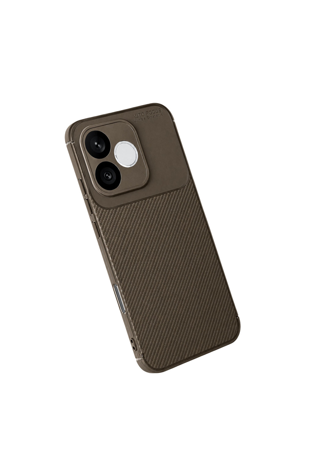 Huawei Honor 600 Lite Uyumlu Auto Focus Karbon Kapak - Kahverengi