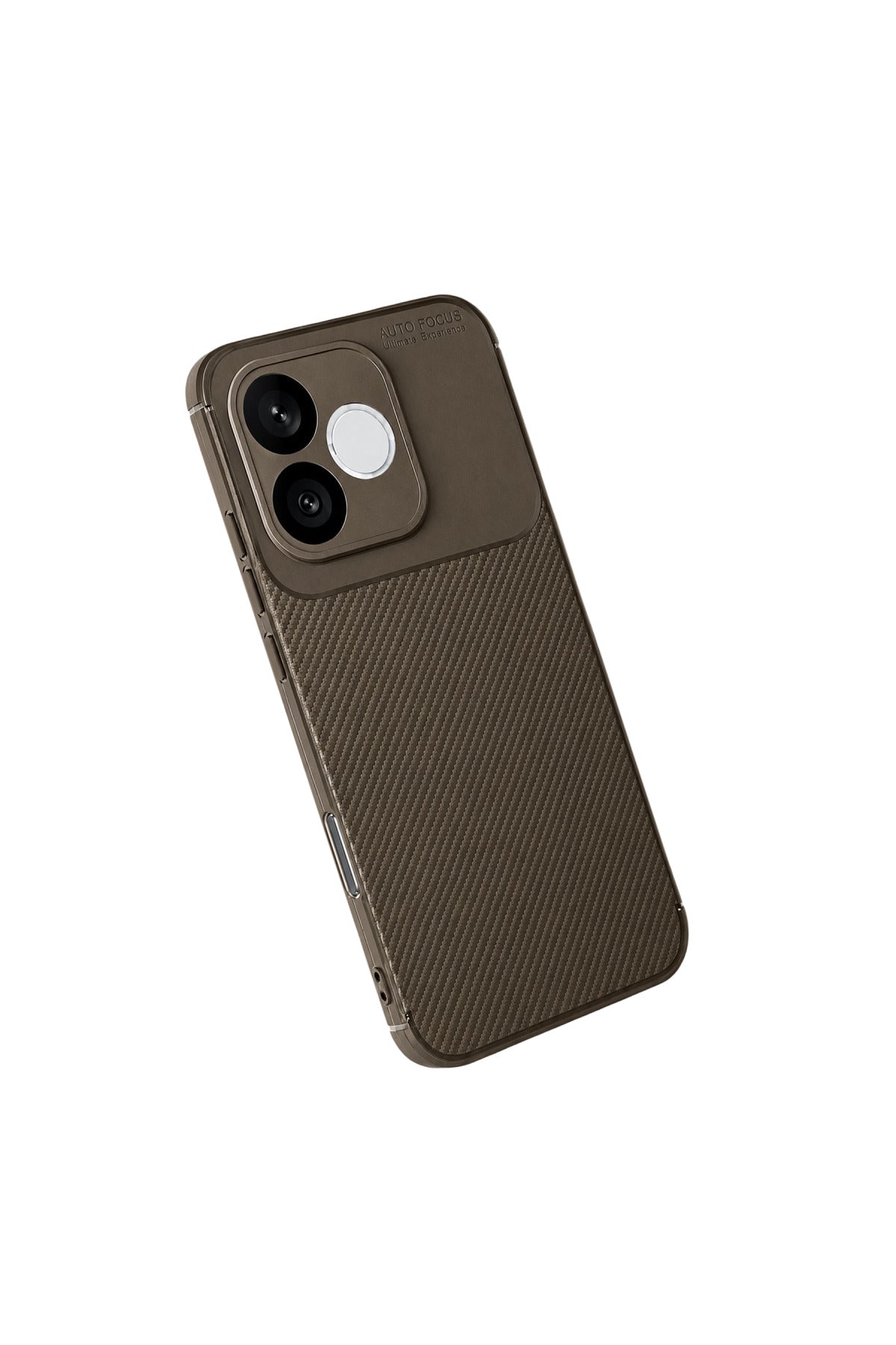 Huawei Honor 600 Lite Uyumlu Auto Focus Karbon Kapak - Kahverengi