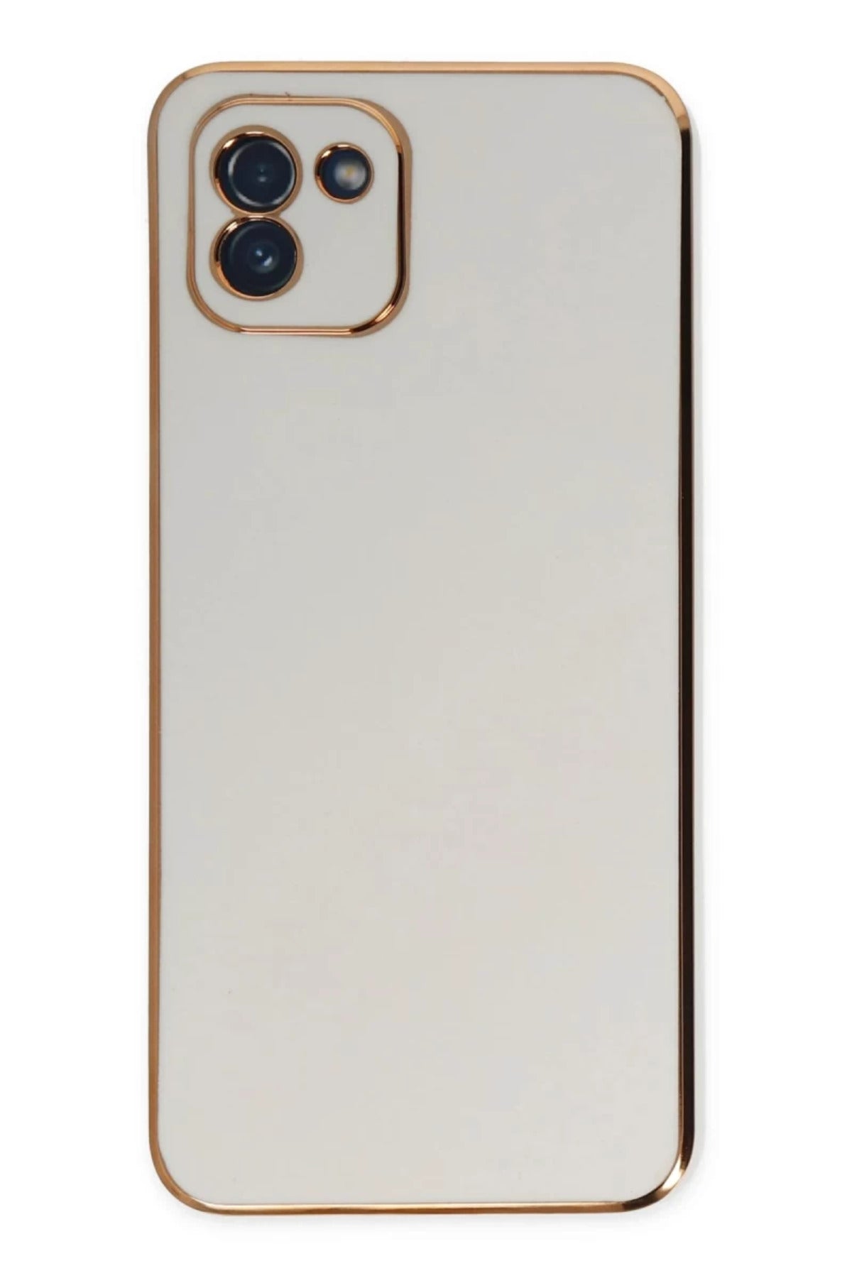 Samsung Galaxy A03 Uyumlu Kılıf Volet Silikon - Beyaz