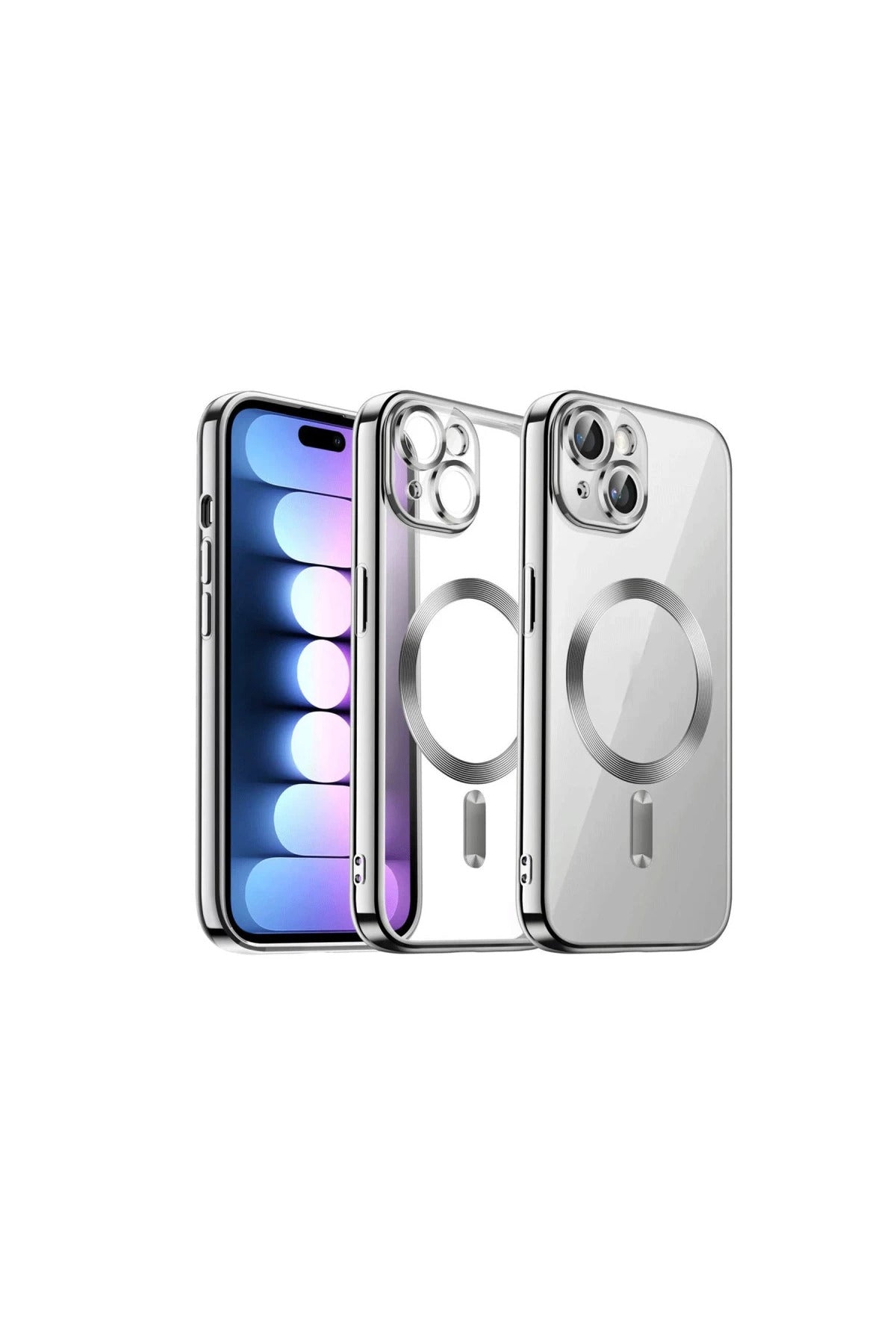 Apple iPhone 15 Uyumlu Kılıf Kross Magneticsafe Kapak - Gümüş