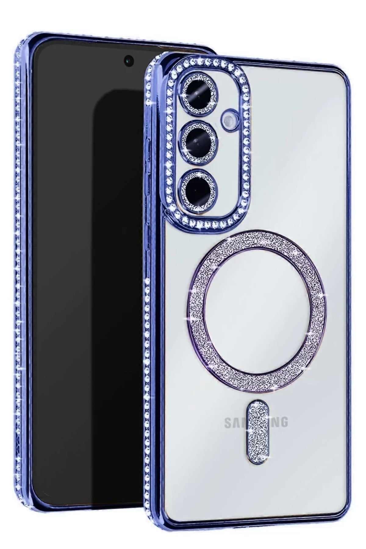 Samsung Galaxy A36 Uyumlu Joke Simli Magneticsafe Kılıf - Mavi