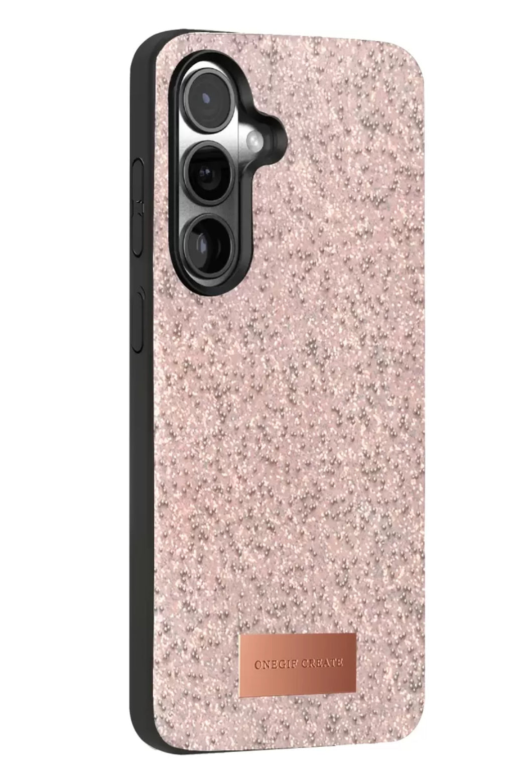 Onegif Samsung Galaxy S24 Plus Uyumlu Bright Simli Kapak - Pembe