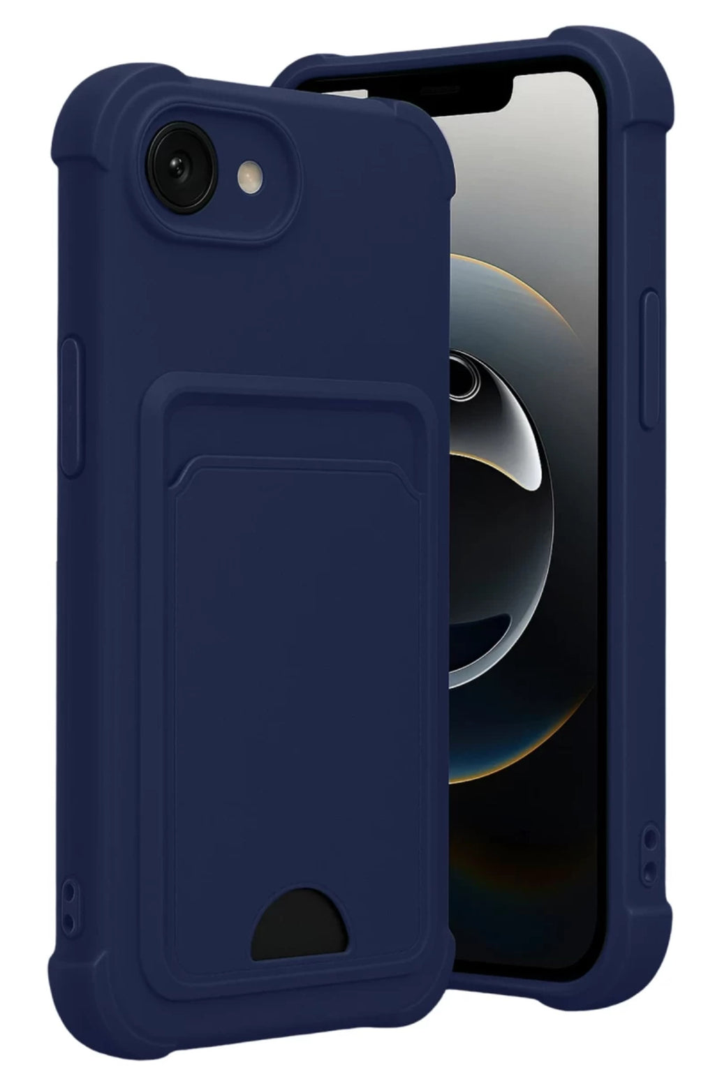 Apple iPhone 16E Uyumlu Kelvin Kartvizitli Silikon - Lacivert