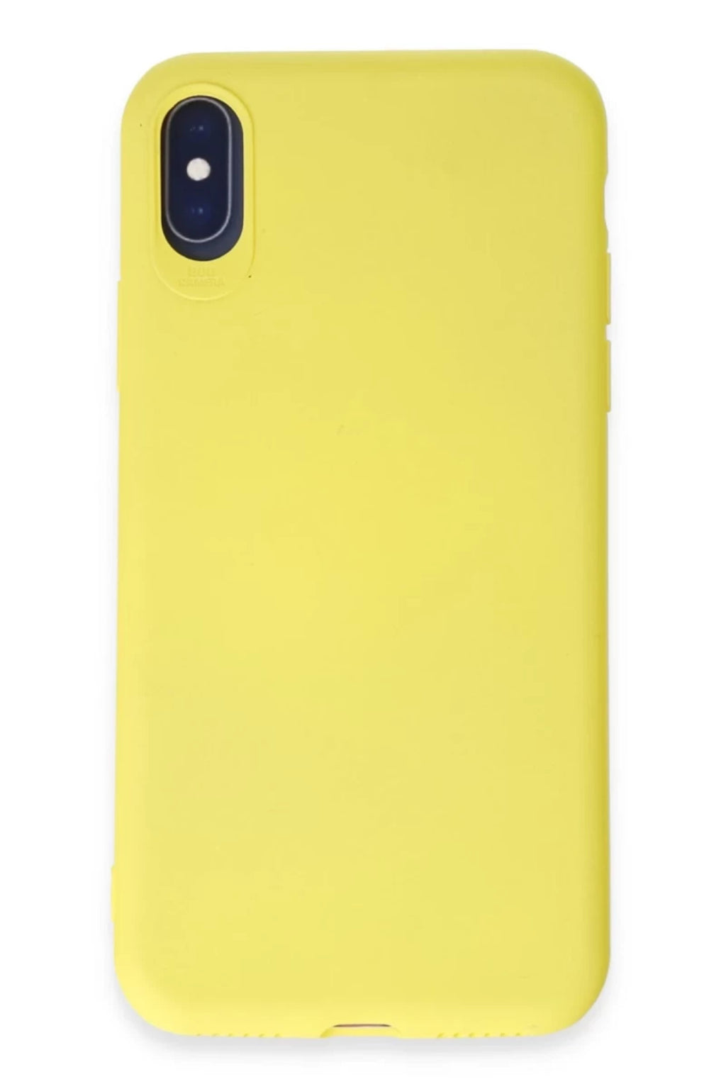 Apple iPhone X Uyumlu Kılıf First Silikon - Sarı