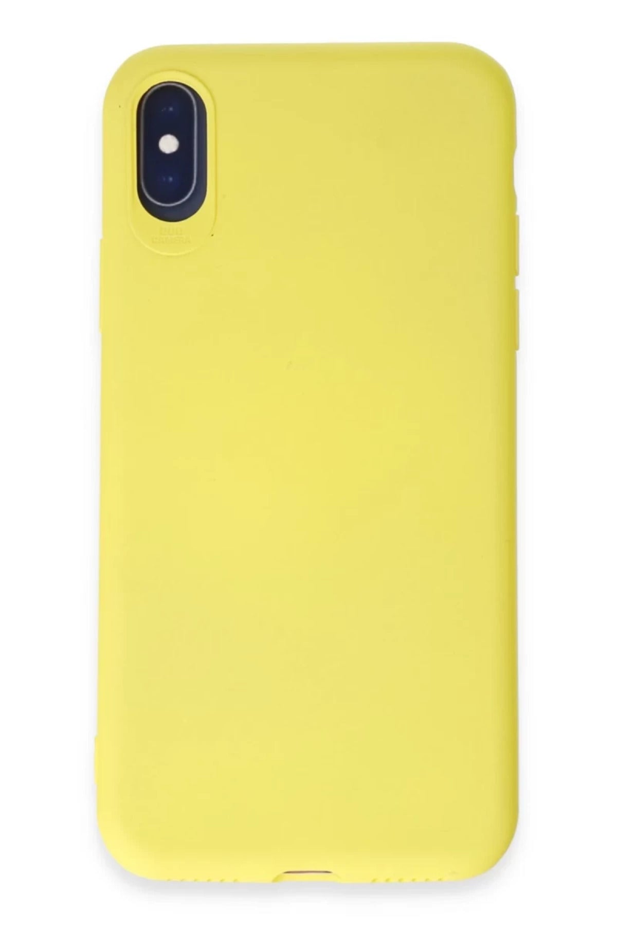 Apple iPhone X Uyumlu Kılıf First Silikon - Sarı