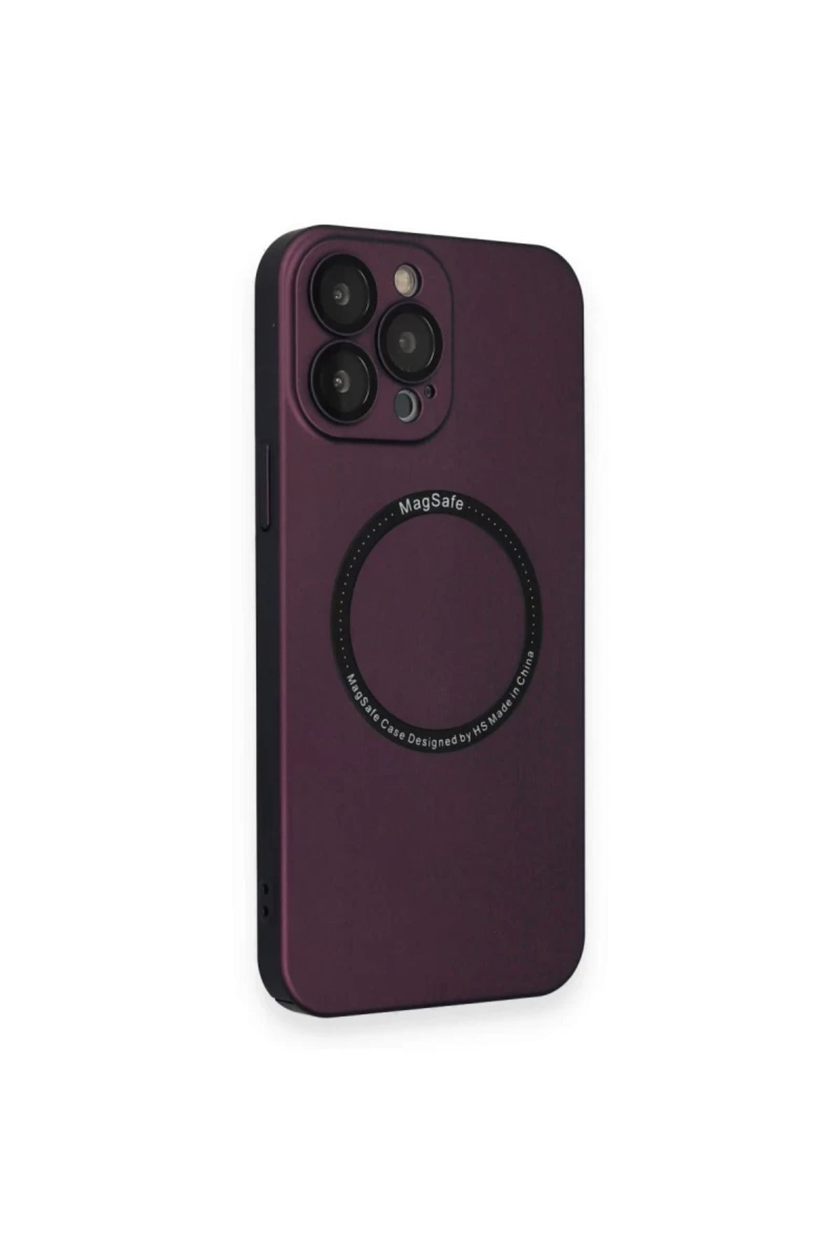 Apple iPhone 14 Pro Uyumlu Kılıf Jack Magneticsafe Lens Silikon - Mürdüm