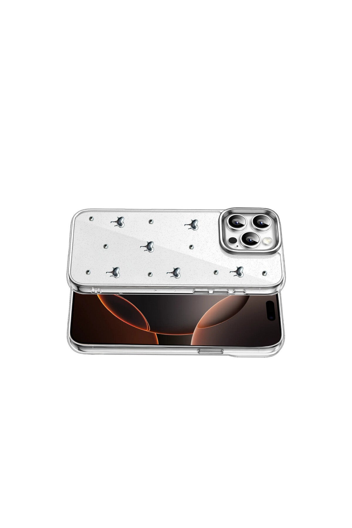 Apple iPhone 16 Pro Max Uyumlu Fiyonk Desenli Kapak - Desen 1