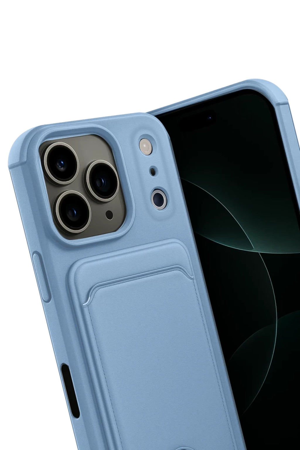 Apple iPhone 17 Pro Uyumlu Kelvin Kartvizitli Silikon - Mavi