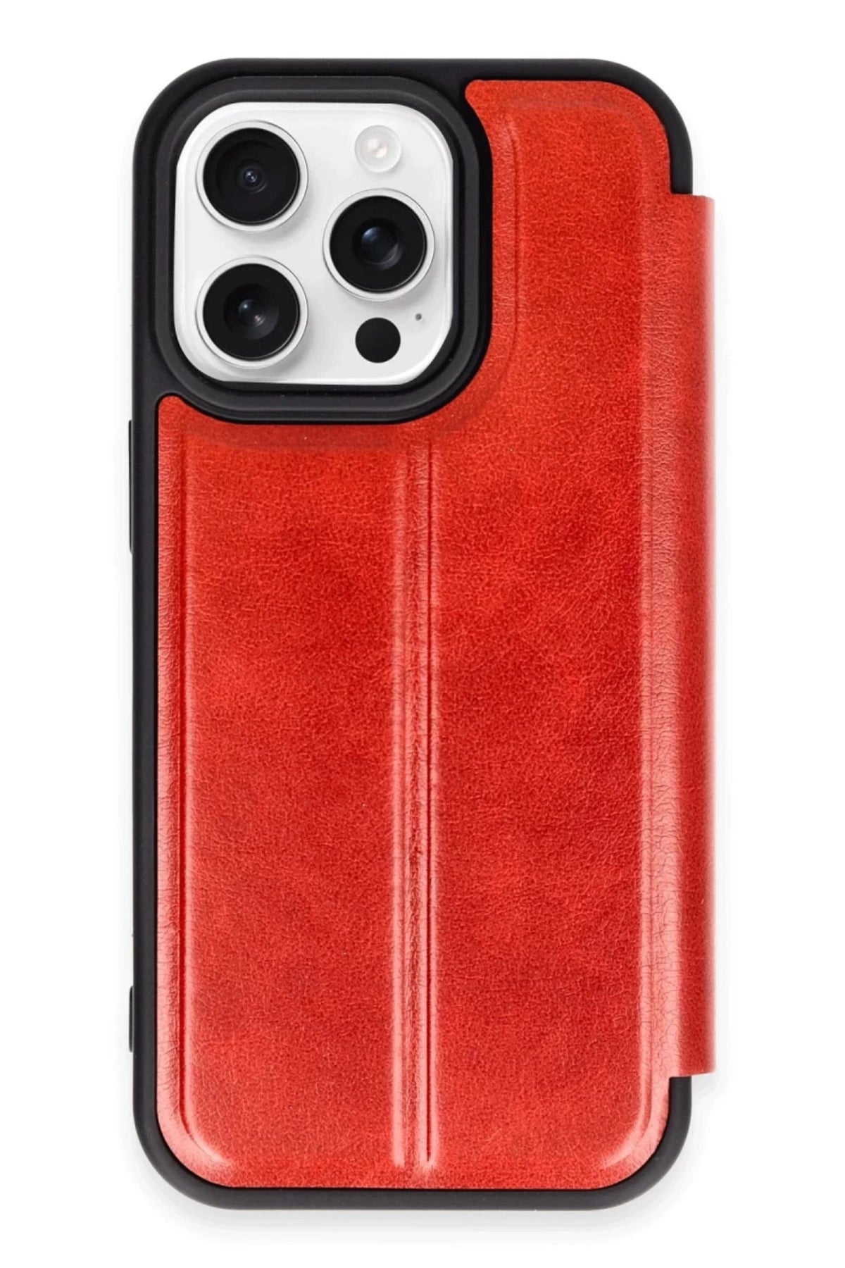 Apple iPhone 14 Pro Max Uyumlu Kılıf Flip Cover - Kırmızı