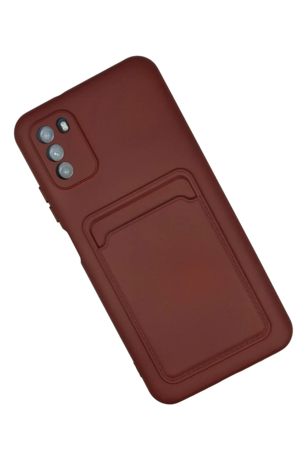 Xiaomi Pocophone M3 Kılıf Kelvin Kartvizitli Silikon - Bordo