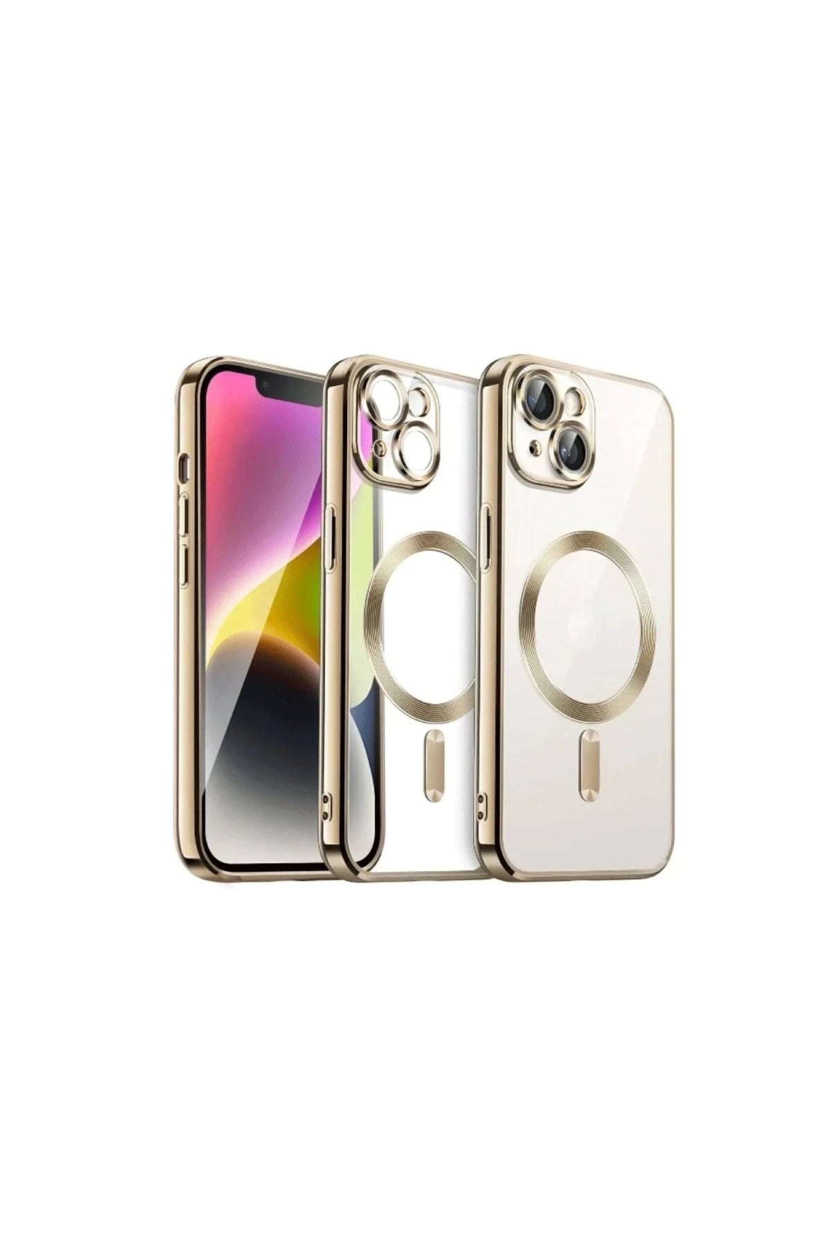 Apple iPhone 15 Uyumlu Kılıf Kross Magneticsafe Kapak - Gold
