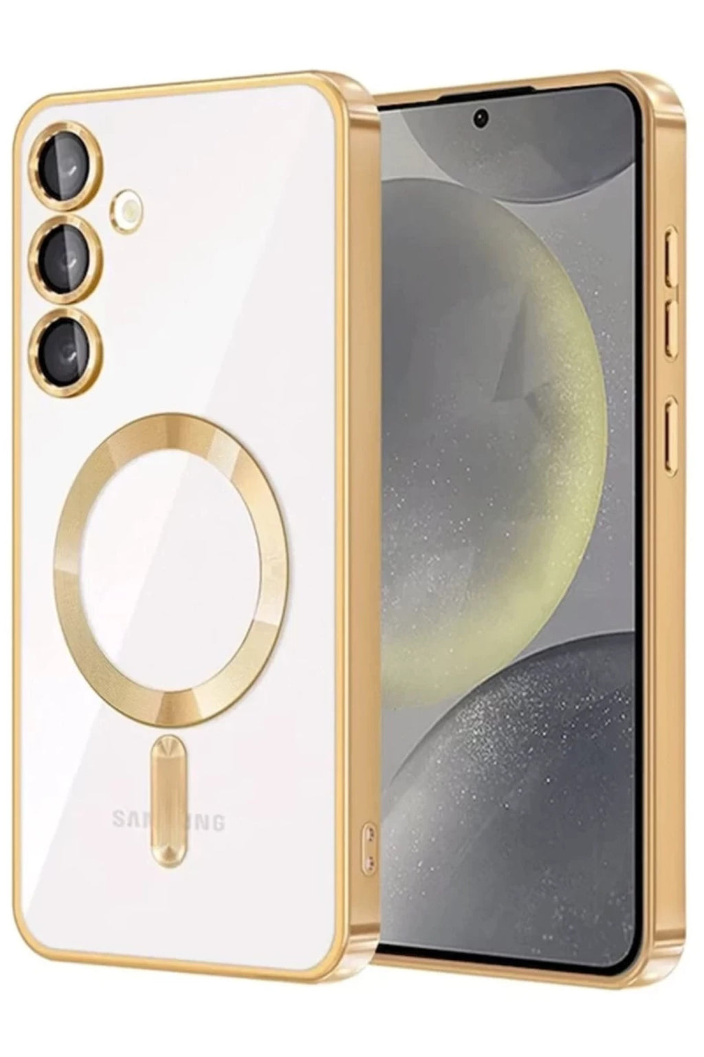 Samsung Galaxy A55 5G Uyumlu Kross Magneticsafe Kapak - Gold