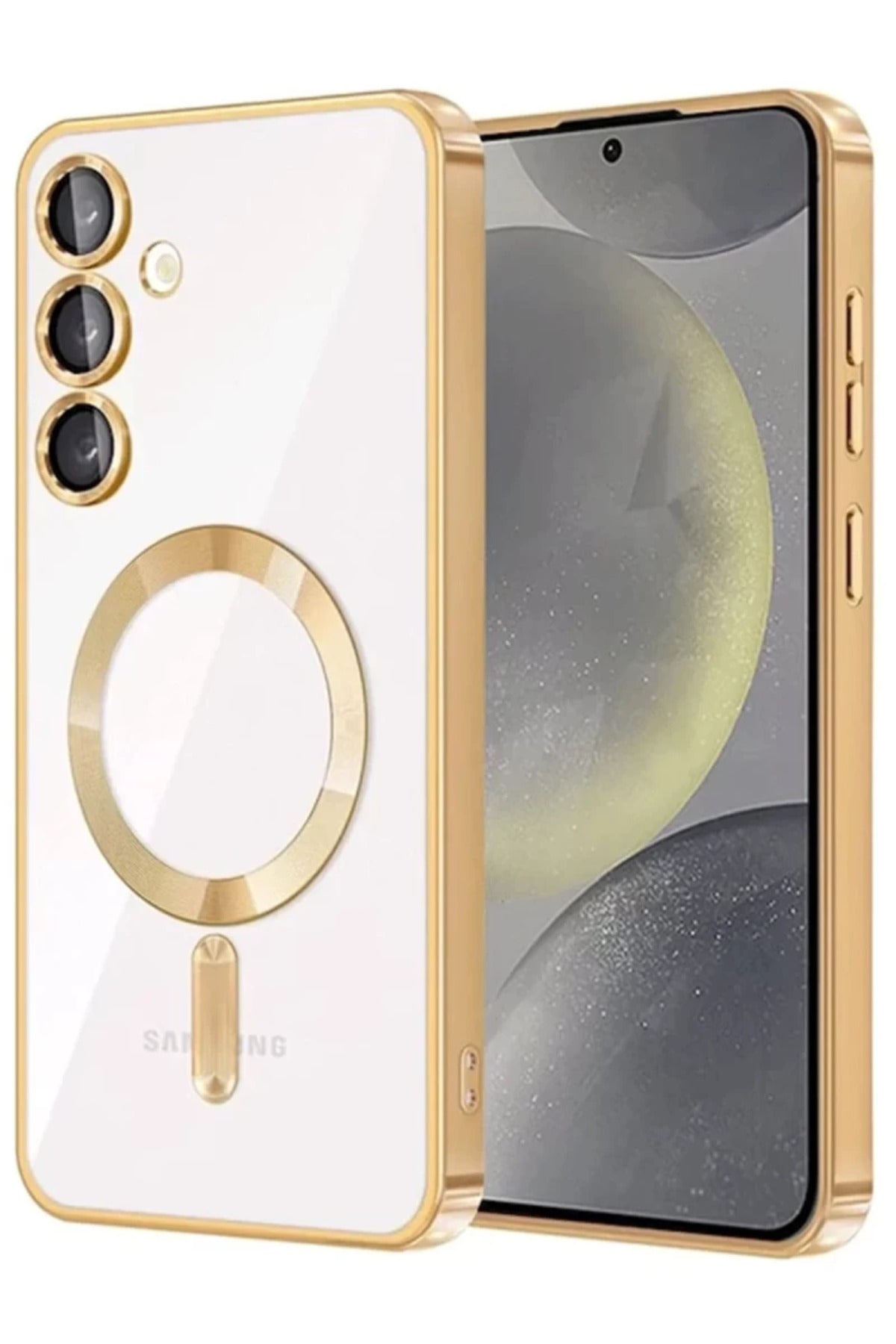 Samsung Galaxy A55 5G Uyumlu Kross Magneticsafe Kapak - Gold