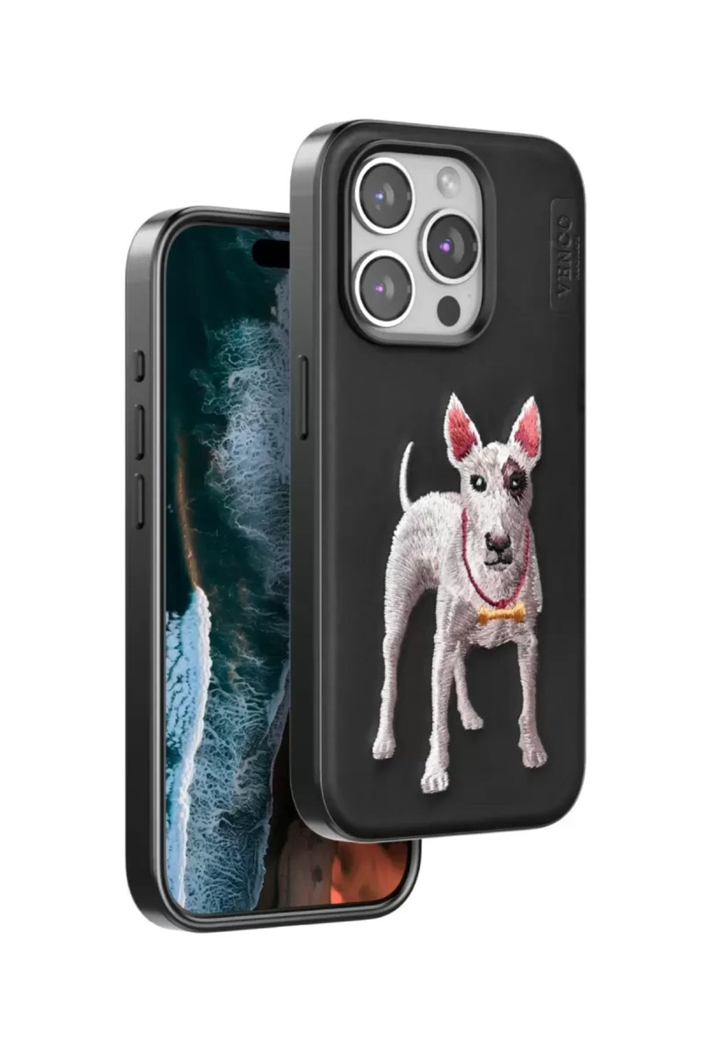 Venco Apple iPhone 14 Pro Max Uyumlu Perma Desenli Kapak - Siyah