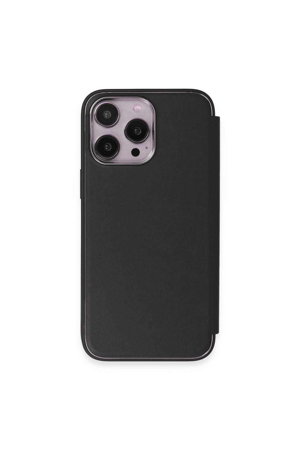 Apple iPhone 14 Pro Uyumlu Kılıf Dolpin Kapaklı - Siyah