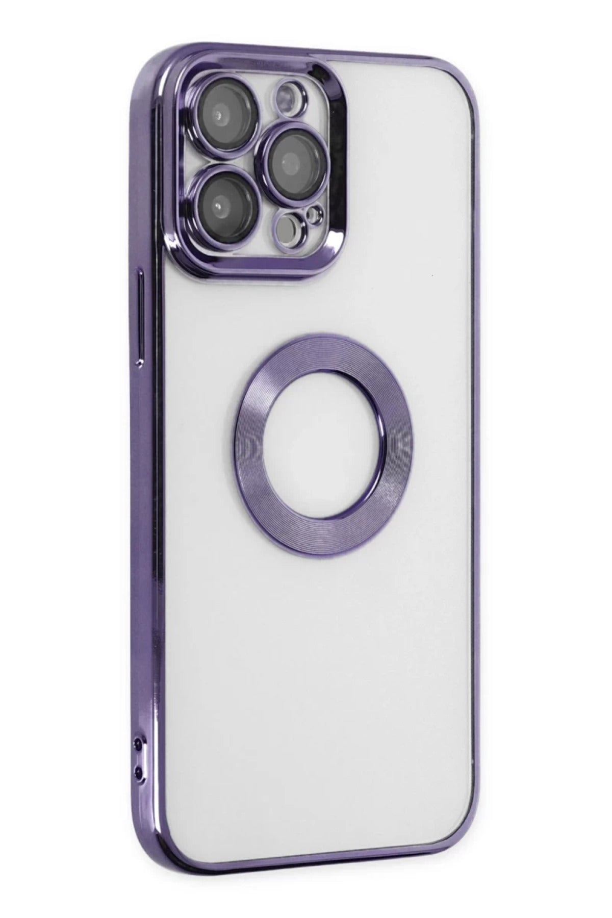 Apple iPhone 14 Pro Max Uyumlu Kılıf Slot Silikon - Mor