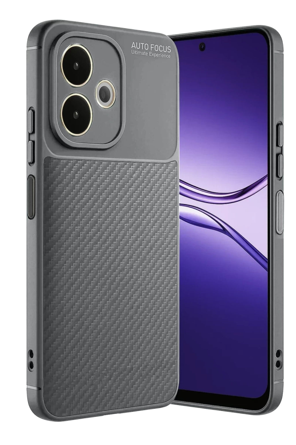 Oppo A5 Pro 4G Uyumlu Kılıf Auto Focus Karbon Kapak - Gri