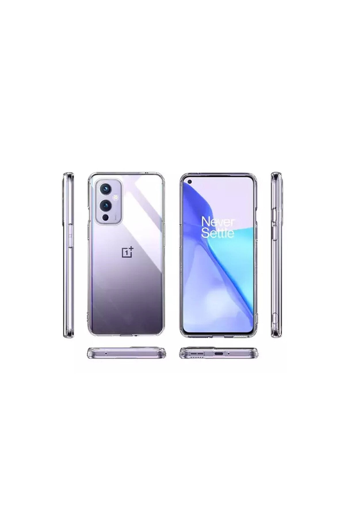 One Plus 9 Kılıf Lüx Şeffaf Silikon