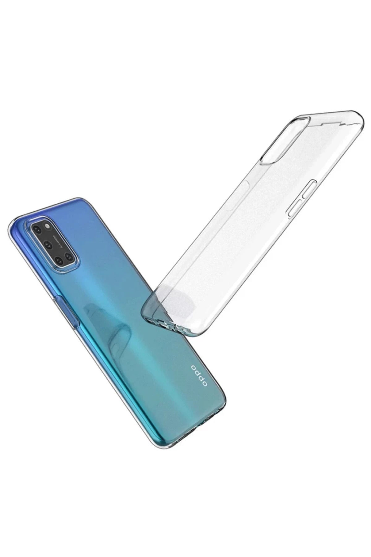 Oppo A52 Uyumlu Kılıf Lüx Şeffaf Silikon