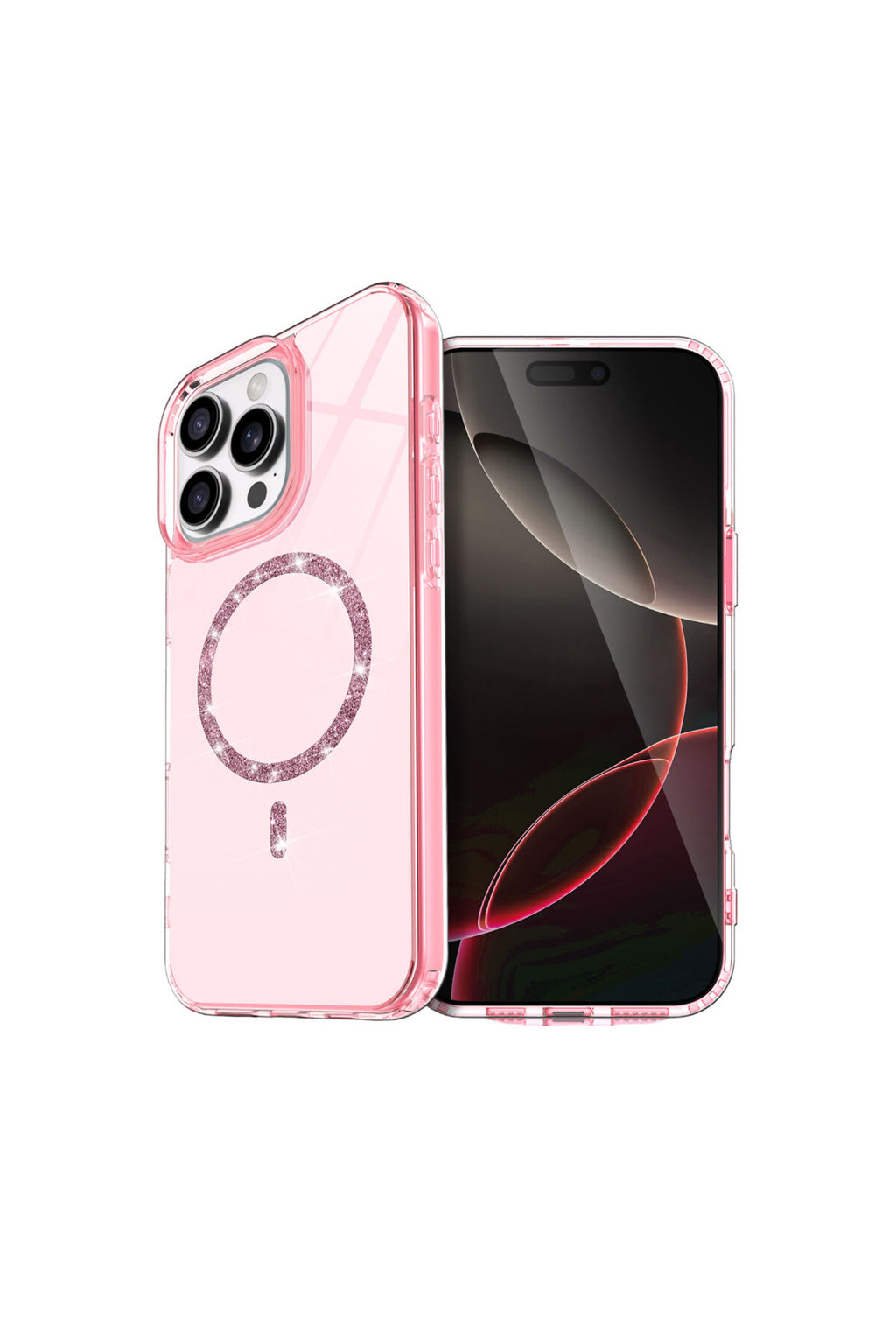 Apple iPhone 16 Pro Max Uyumlu Live Diamond Magsafe Kapak - Pembe