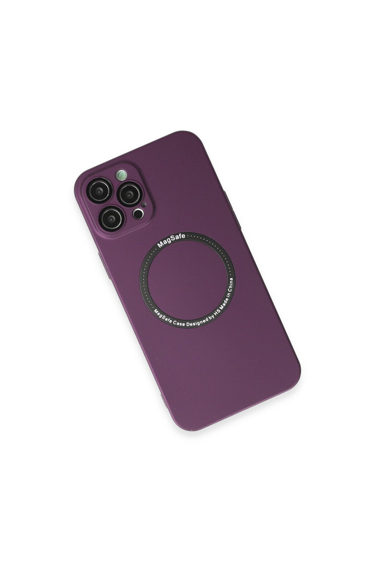 Apple iPhone 12 Pro Uyumlu Kılıf Jack Magneticsafe Lens Silikon - Mürdüm
