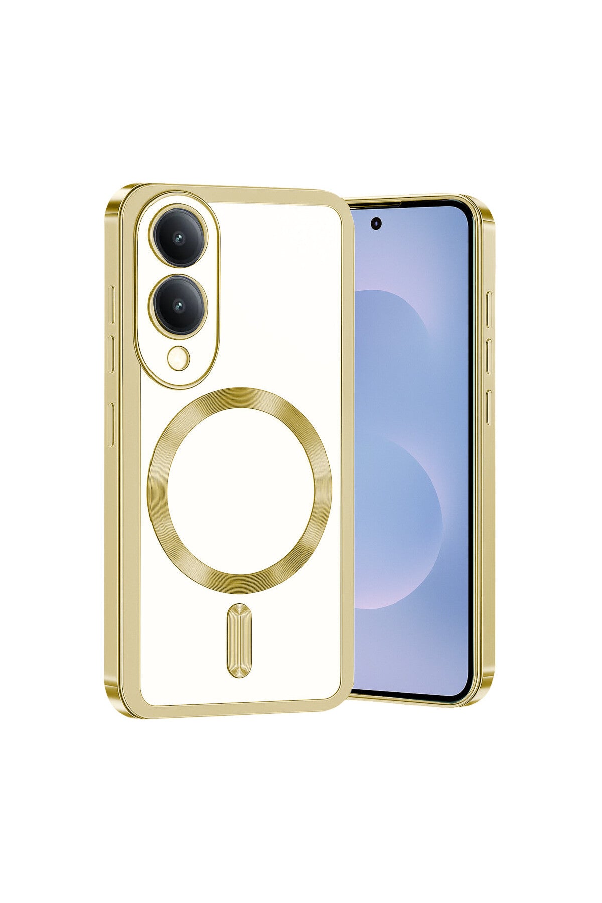 Samsung Galaxy S25 Uyumlu Edge Kross Magneticsafe Kapak - Gold