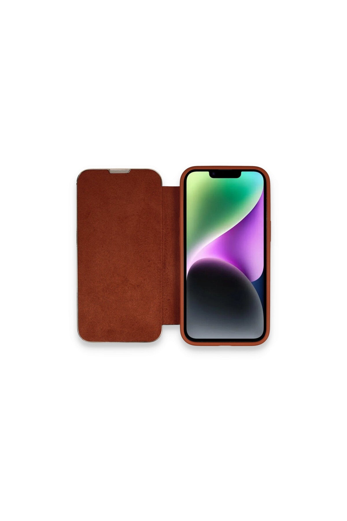 Apple iPhone 13 Pro Uyumlu Kılıf Dolpin Kapaklı - Kahverengi