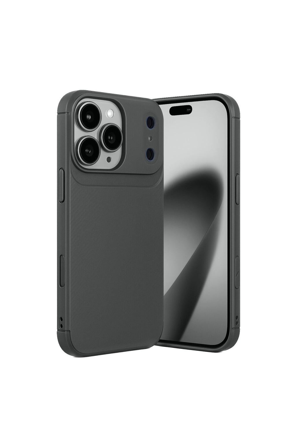Apple iPhone 17 Pro Max Uyumlu Auto Focus Karbon Kapak - Gri