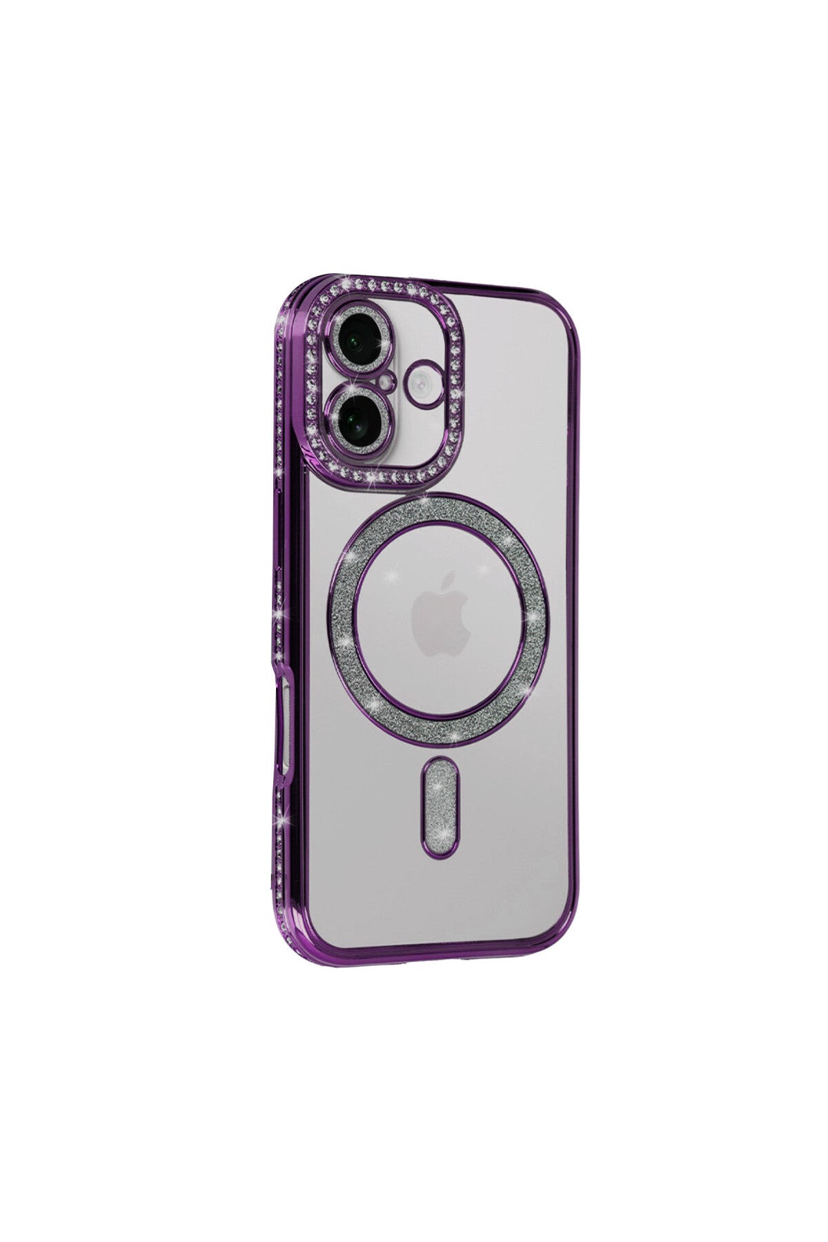 Apple iPhone 17 Uyumlu Joke Simli Magneticsafe Kılıf - Derin Mor