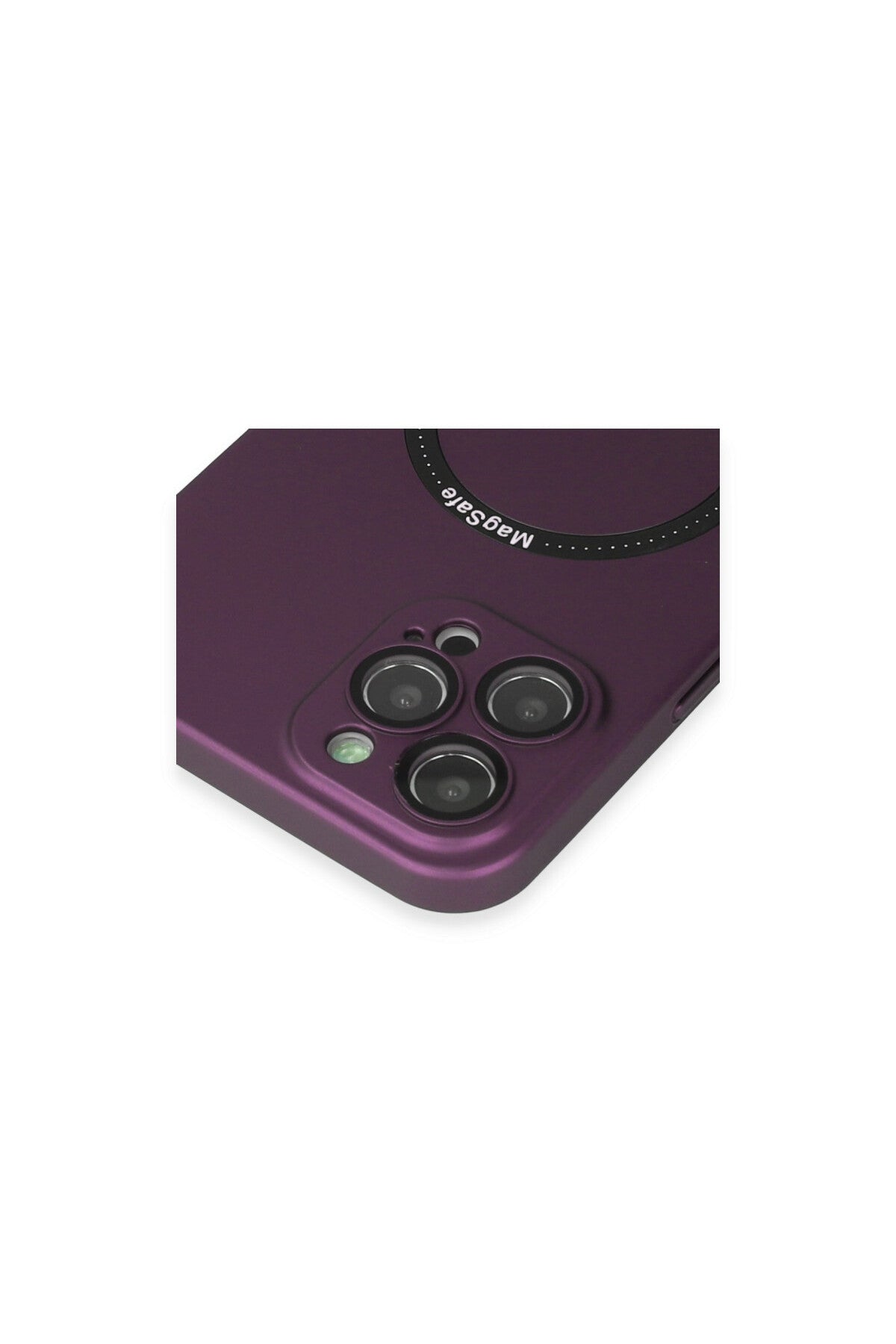 Apple iPhone 12 Pro Uyumlu Kılıf Jack Magneticsafe Lens Silikon - Mürdüm