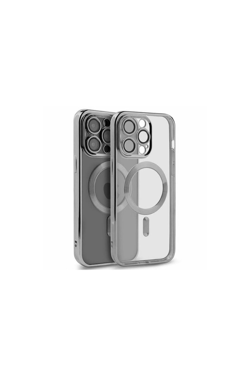 Apple iPhone 15 Pro Uyumlu Kılıf Kross Magneticsafe Kapak - Gümüş