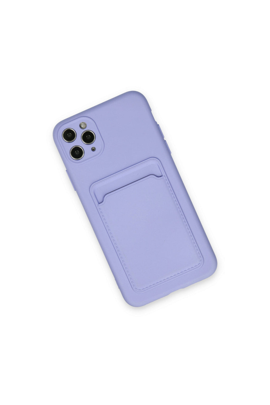 Apple iPhone 11 Pro Max Uyumlu Kılıf Kelvin Kartvizitli Silikon - Lila