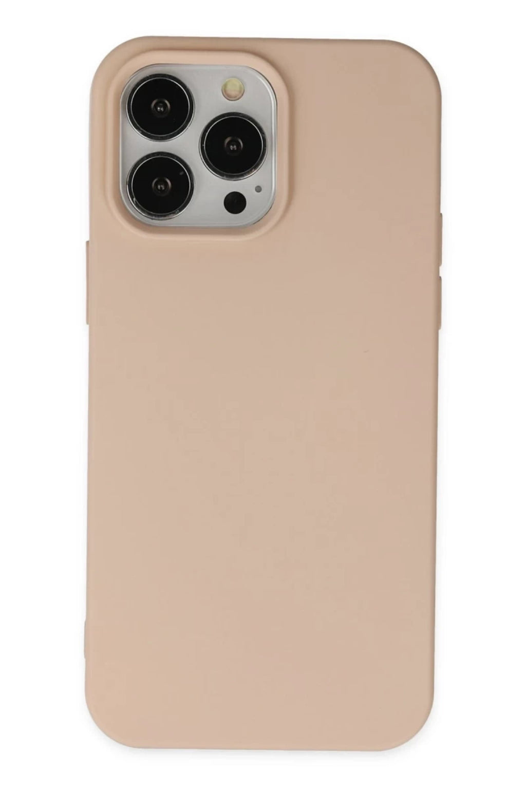 Apple iPhone 14 Pro Max Uyumlu Kılıf Nano içi Kadife Silikon - Pudra