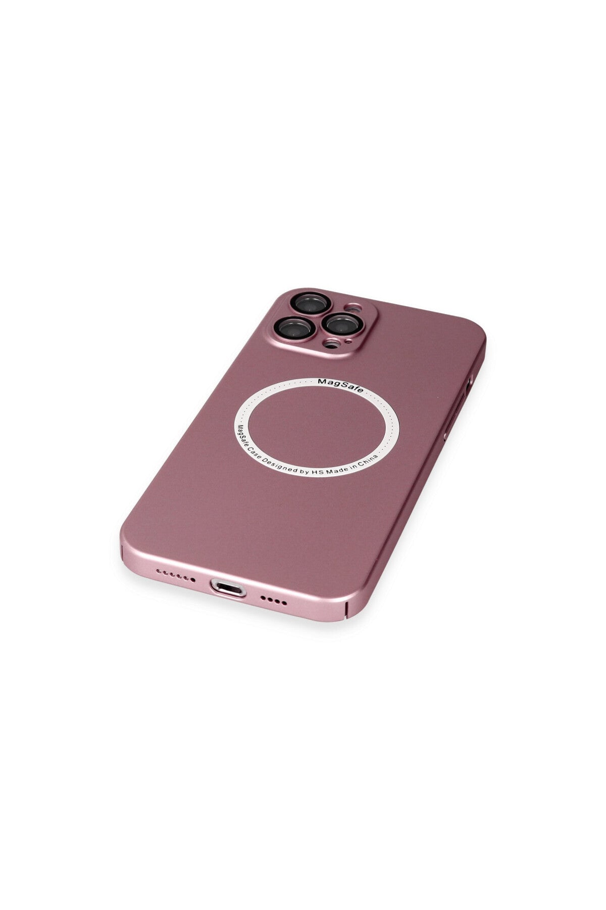 Apple iPhone 12 Pro Uyumlu Kılıf Jack Magneticsafe Lens Silikon - Rose Gold