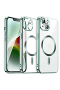 Apple iPhone 15 Uyumlu Kılıf Kross Magneticsafe Kapak - Açık Yeşil