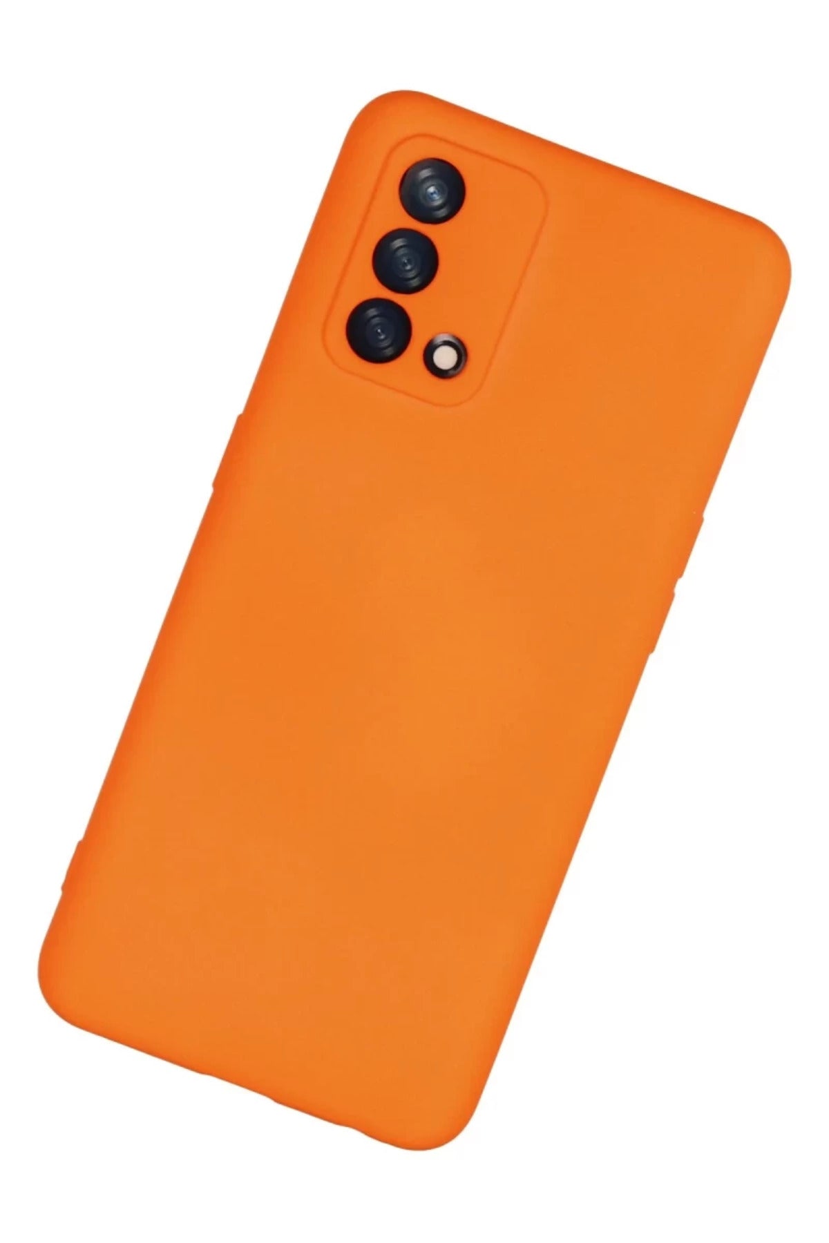 Oppo A74 4G Uyumlu Kılıf Nano içi Kadife Silikon - Turuncu
