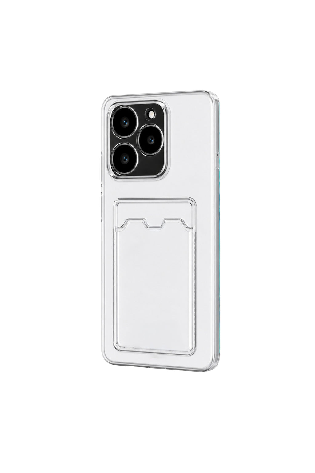 Realme C61 Uyumlu Kılıf Kart Şeffaf Silikon - Şeffaf