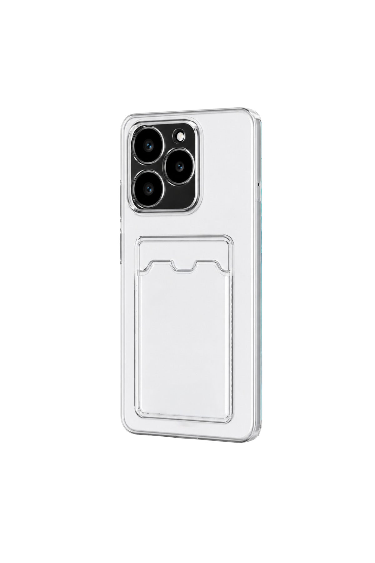 Realme C61 Uyumlu Kılıf Kart Şeffaf Silikon - Şeffaf