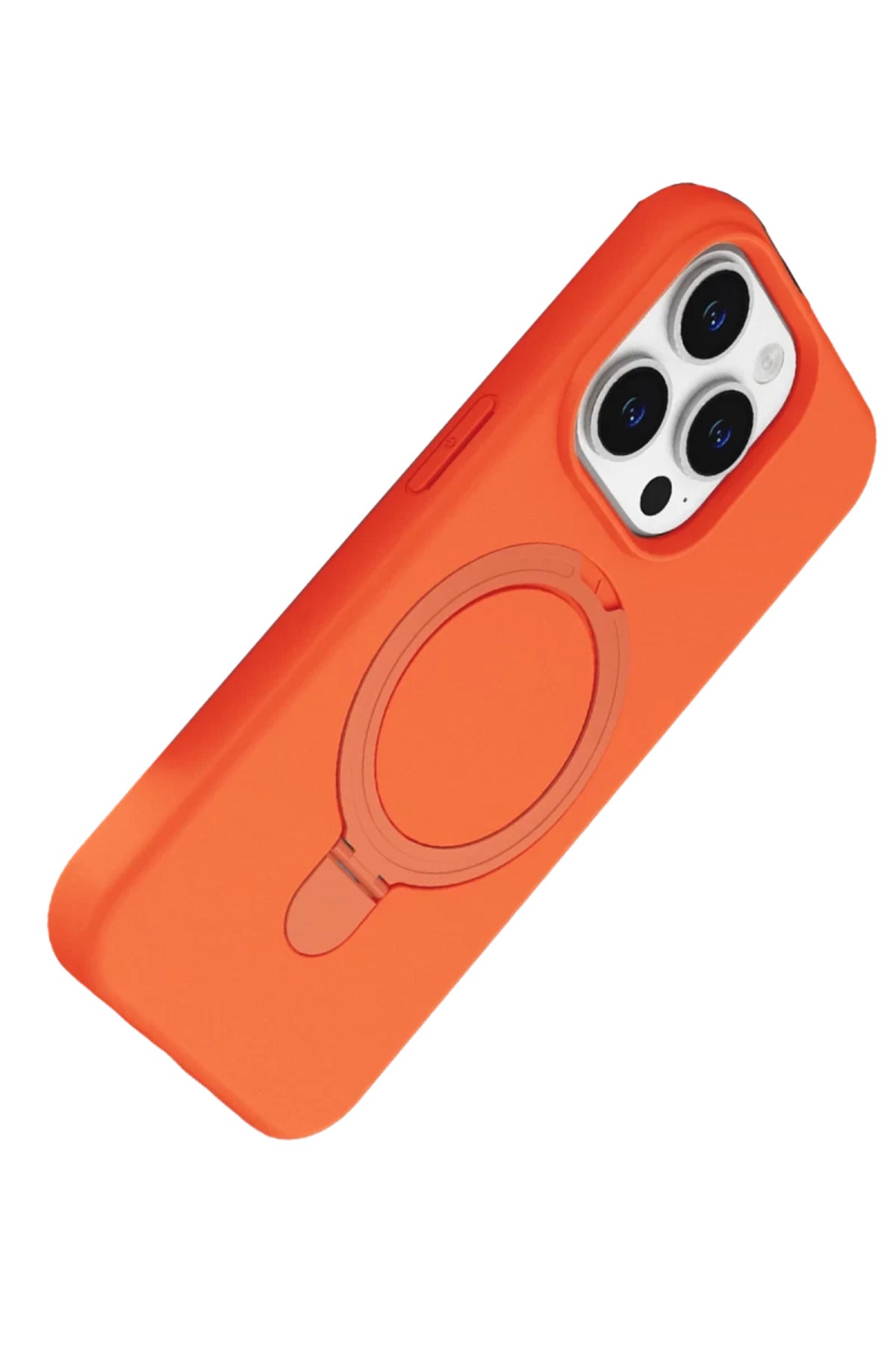 Apple iPhone 14 Pro Max Uyumlu Regal Magsafe Standlı Kapak - Turuncu