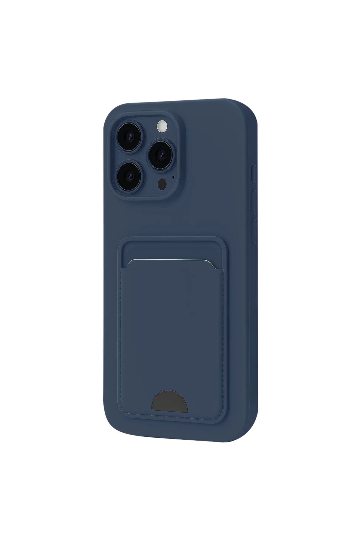 Apple iPhone 16 Plus Uyumlu Kılıf Kelvin Kartvizitli Silikon - Lacivert