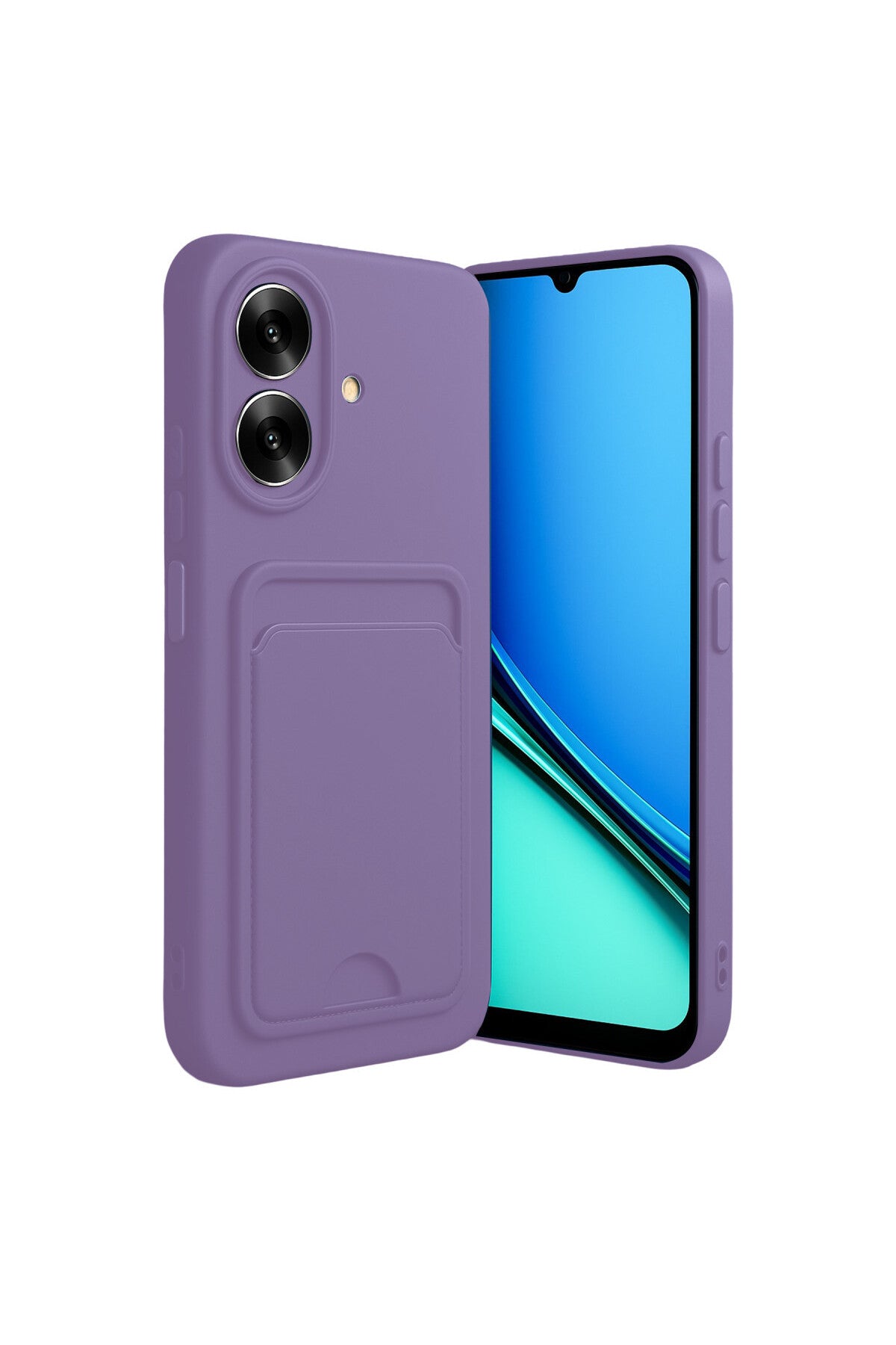 Realme Note 60 Uyumlu Kelvin Kartvizitli Silikon - Lila