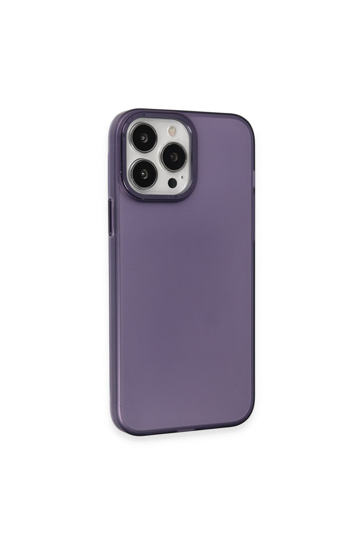 Apple iPhone 15 Pro Uyumlu Kılıf Modos Metal Kapak - Derin Mor