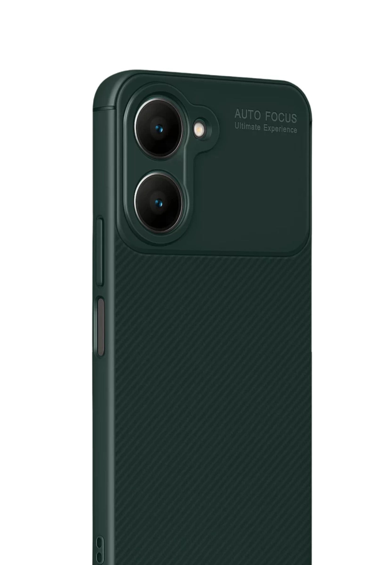 Vivo Y18 Uyumlu Kılıf Auto Focus Karbon Kapak - Koyu Yeşil