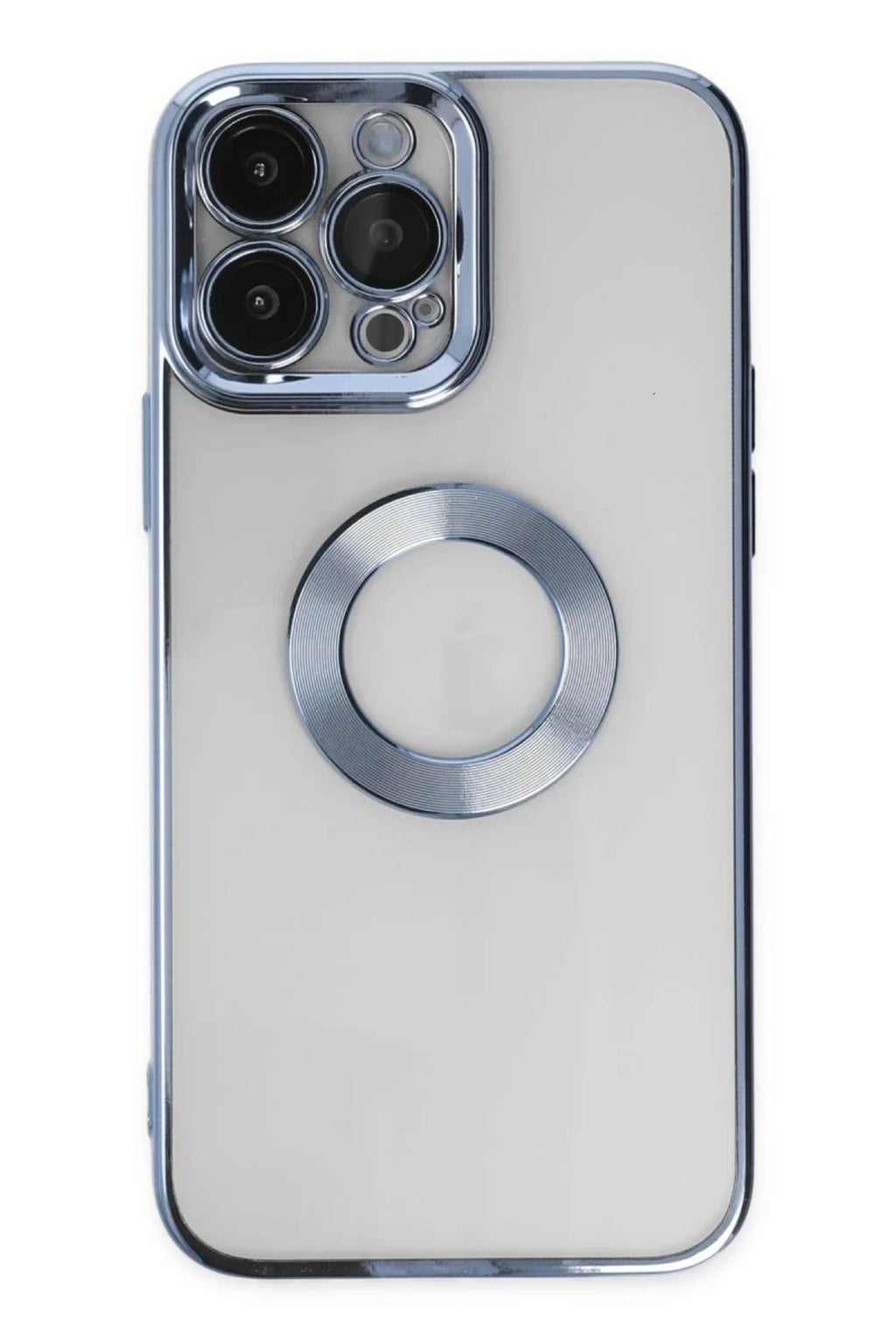 Apple iPhone 14 Pro Max Uyumlu Kılıf Slot Silikon - Sierra Blue