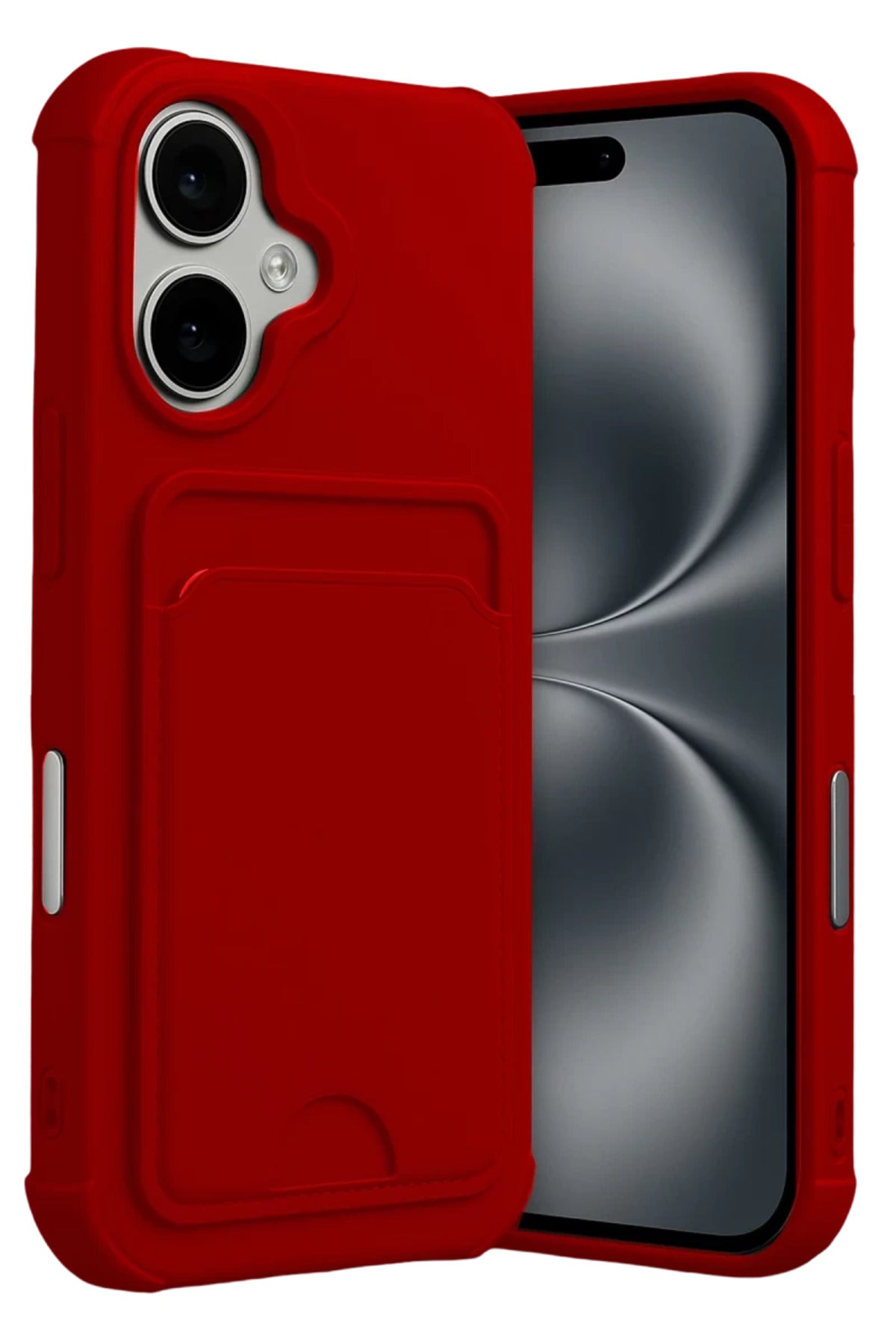 Apple iPhone 17 Uyumlu Kelvin Kartvizitli Silikon - Kırmızı