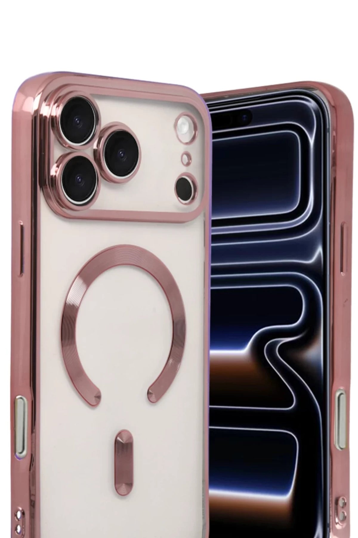 Apple iPhone 17 Pro Max Uyumlu Kross Magneticsafe Kapak - Rose