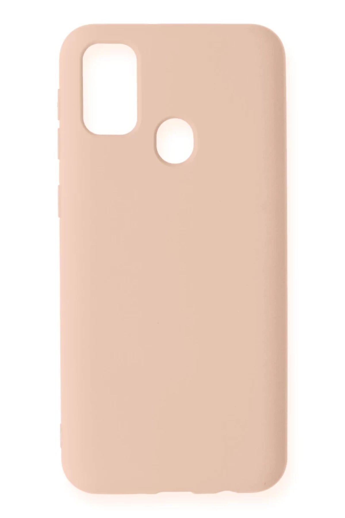 Samsung Galaxy M31 Uyumlu Kılıf Nano içi Kadife Silikon - Pudra