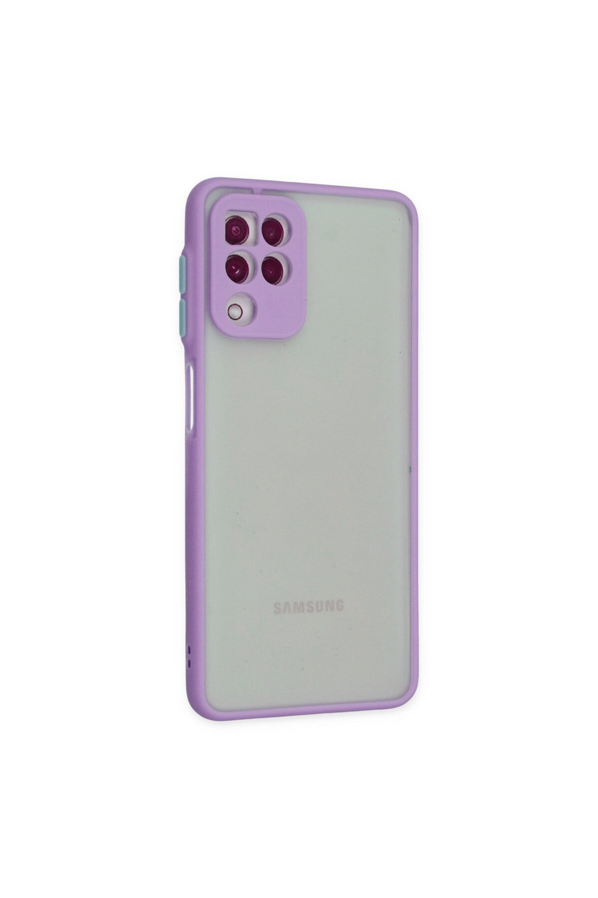 Samsung Galaxy A22 Uyumlu Kılıf Montreal Silikon Kapak - Mor