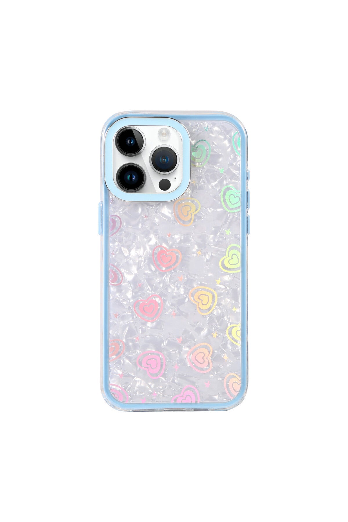 Apple iPhone 15 Pro Uyumlu Lumi Desenli Kapak - Mavi