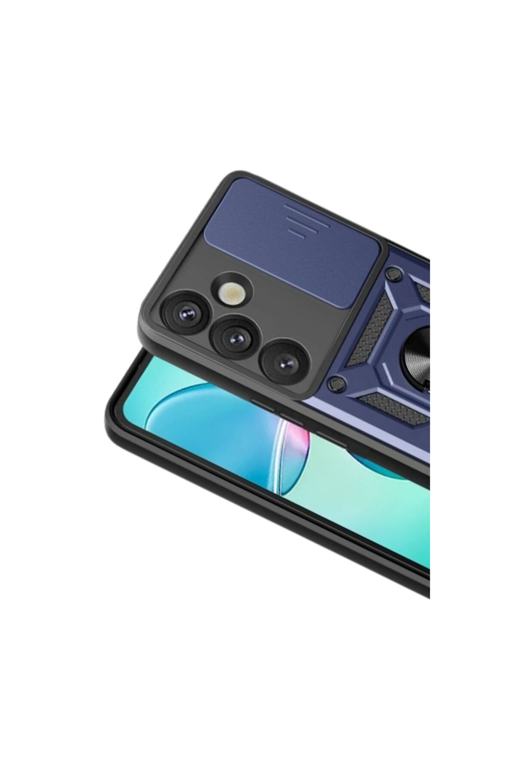 Samsung Galaxy S26 Plus Uyumlu Pars Lens Yüzüklü Silikon - Lacivert
